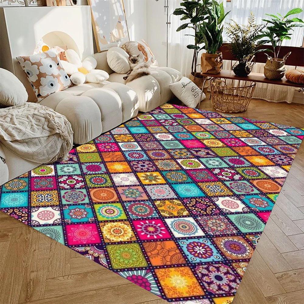 Bohemia Mandala Living Room Area Rug Bedroom Sofa Non Slip Carpet Bathroom Floor Mats Kitchen Entrance Doormat Home Decoration