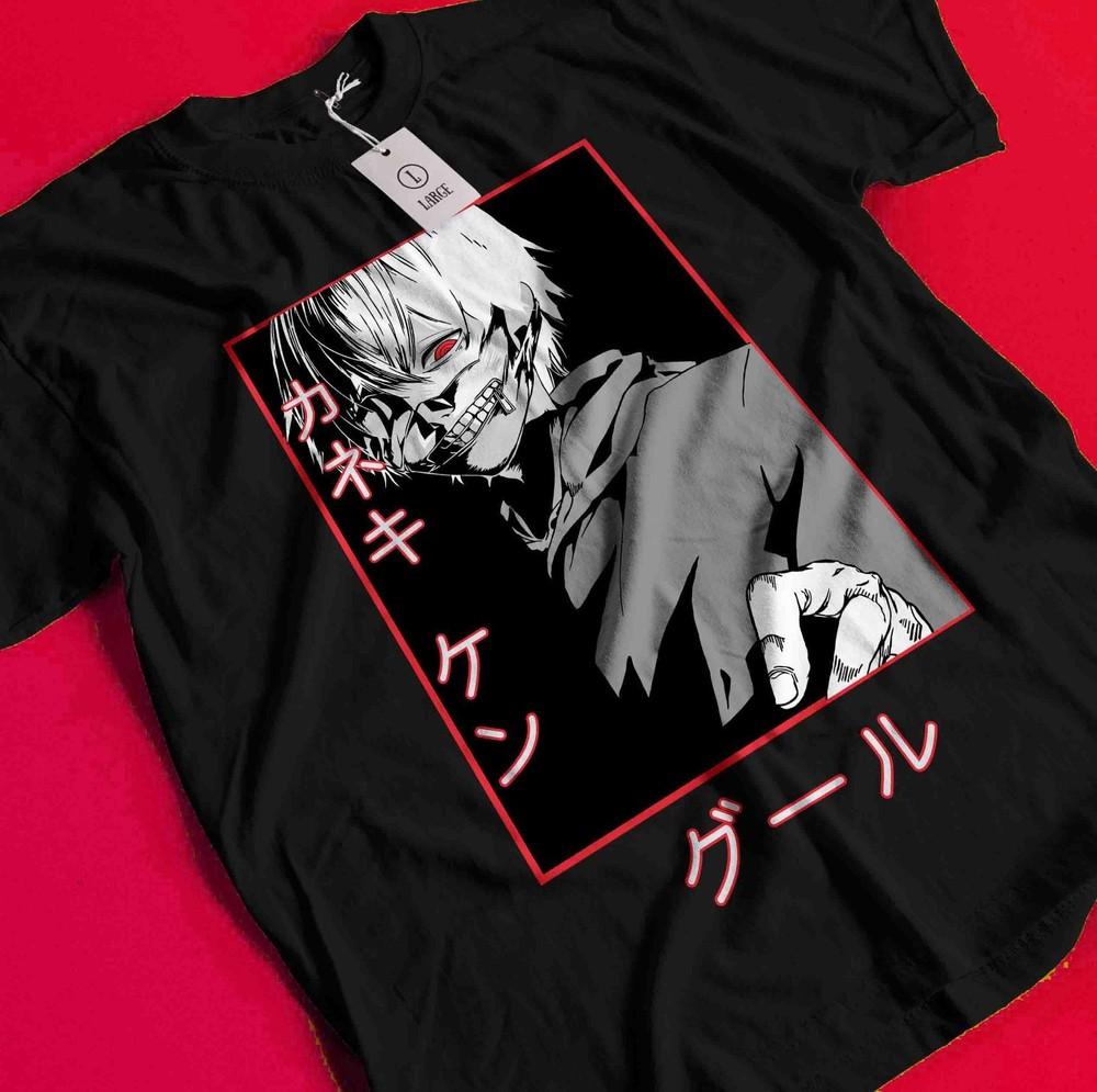 

Футболка Tokyo Ghoul Футболка Кен Канеки Футболка Джузо Сузуя Аниме Манга Ужасы Унисекс Футболка BB055 XL