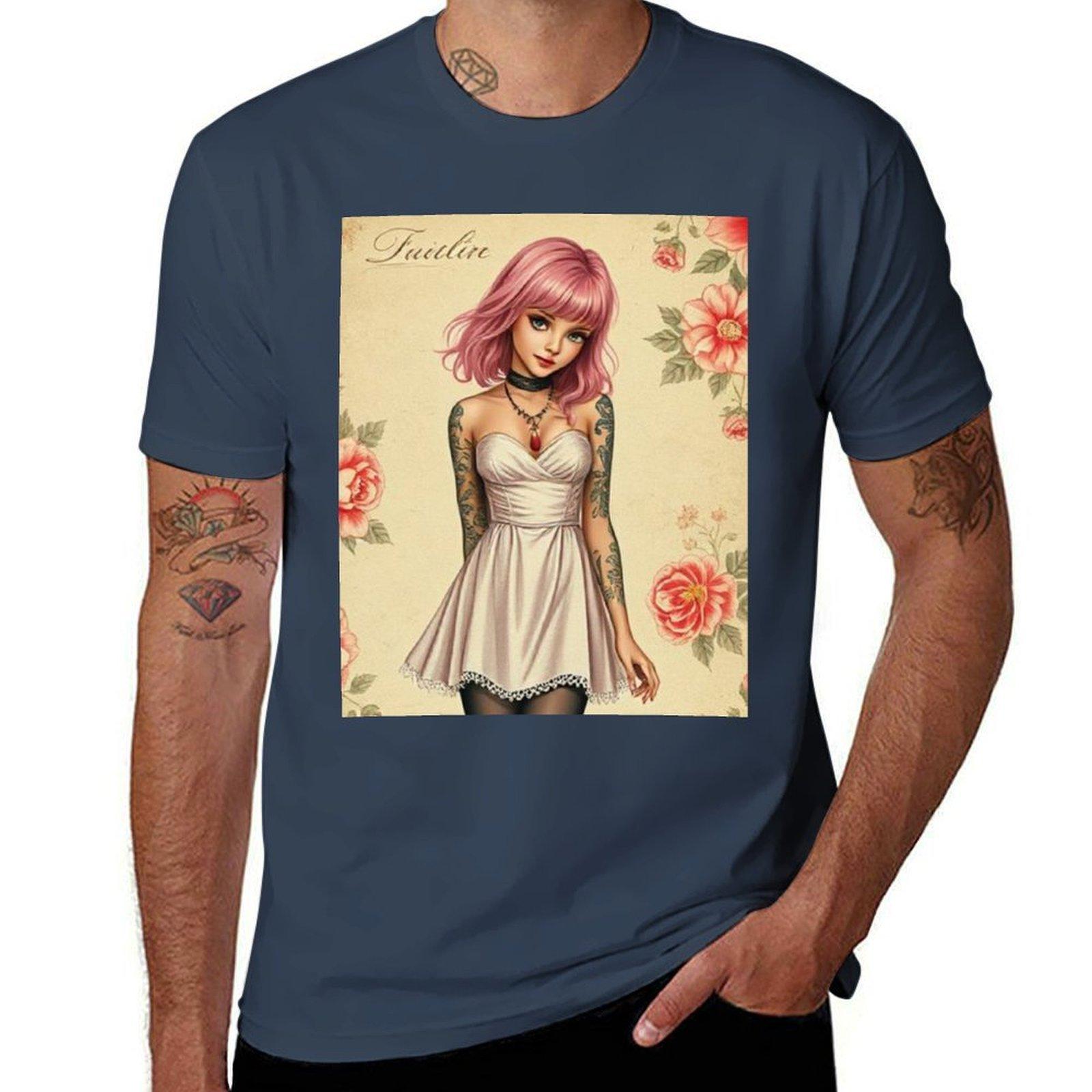 Decoupage Fashionista Tshirt Stretch Fabric Comfort Tshirt S