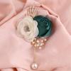 Handcrafts Wedding Corsage with Fabric Camellia Rose Design For Bridal Wedding Ceremony And Formal Event Dressingup 4PCS