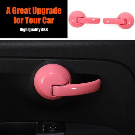 Pink ABS Interior Door Handle Cover For Fiat 500 Abarth 595 2010+