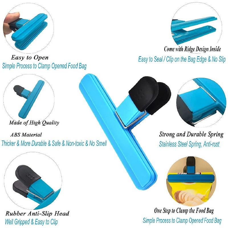 Portable T-type Kitchen Food Sealing Clip Plastic Bag Moisture Proof Leak Proof Freezer Bag Clips Clips for Food Bags DJ001