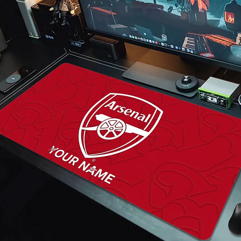 Arsenal F Anpassat Namn Stor Storlek Musmatta Stor Spelbord Kudde Halkfri Bärbar Dator Surfplatta Stor Musmatta XXL Mat Mini PC Spelmatta Med Låst Kant