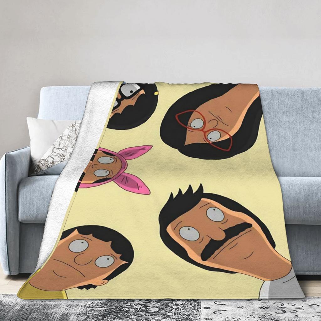B-Bob Burgers Thanksgiving  Blanket Multiple Sizes Super Soft and Warm  Throw Blankets for Sofa Couch and Bed