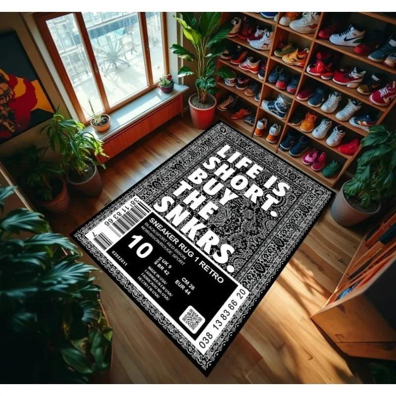 Sneaker Large Carpet Bedroom Rug Decor Kids Play Area Carpets Sofa Soft Floor Mat Bedside Non-slip Rugs Door Mat Birthday Gift