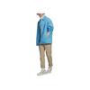 Adidas Originals Loose Fit Logo Print Long Sleeve Jacket Men jackets Blue HK7512