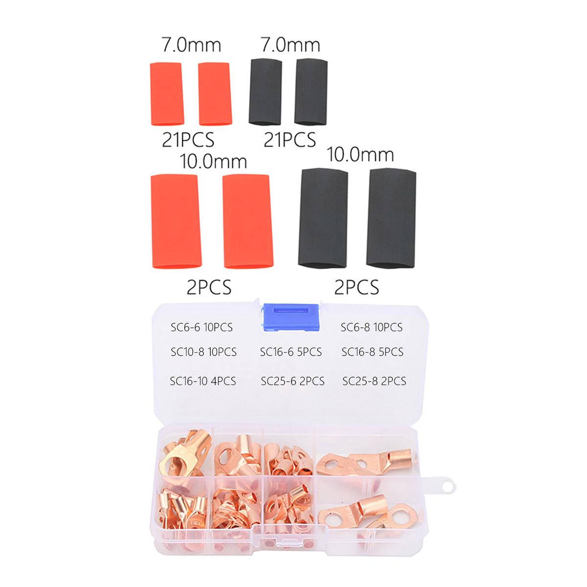 

Boxed peephole copper terminal with black heat shrink tubing SC series bare terminal