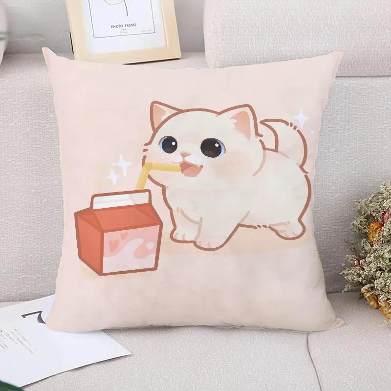 Cute Cat Decorative Pillowcase Living Room Office Home Pillowcase Car Ornaments