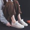 Wheat ear shoelaces platform canvas shoes women's summer breathable new versatile niche board shoes soft sole white shoes