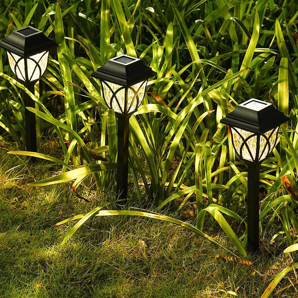 2Pcs Garden Solar Lamp Outdoor Waterproof Pathway Light Garden Lawn Flower Bed Yard Patio Driveway Walkway Path LED Lighting