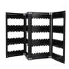 Foldable 4-Panel Jewelry Holder Earrings Display Stand Ear Studs Storage Rack   (Black)