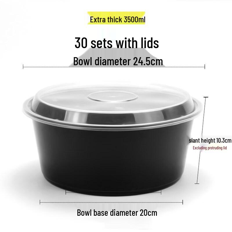 Disposable Round Food Container with Lid