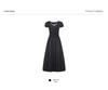 Women's A-line Short Sleeve Dress, 2025 Summer: Wild Berry Patchwork, Cinched Waist, Slim Fit, Elegant Long Length