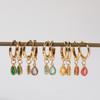 Elegant Zodiac Stone Water Drop Dangle Earrings for Women