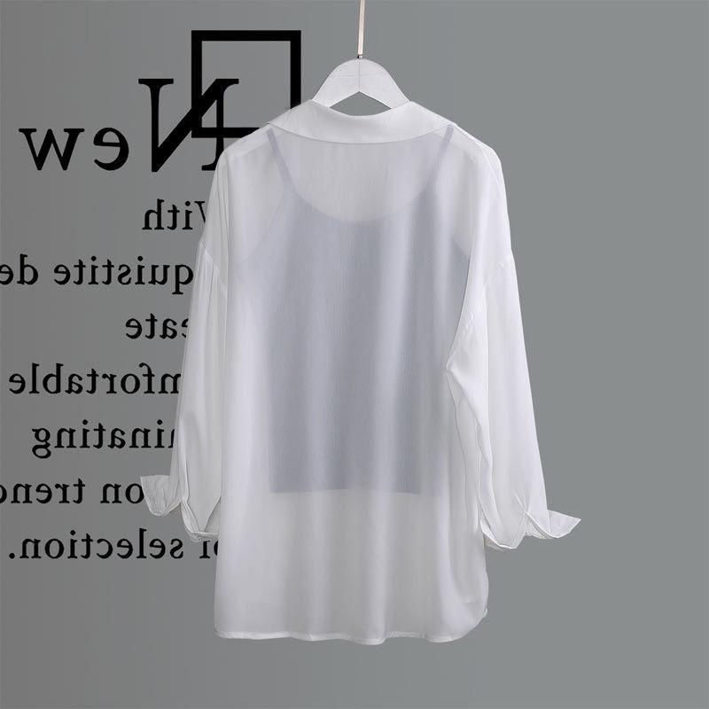 Women's Chiffon Sunscreen Shirt Summer Breathable Versatile Shirt Sunscreen Thin Shirt Coat