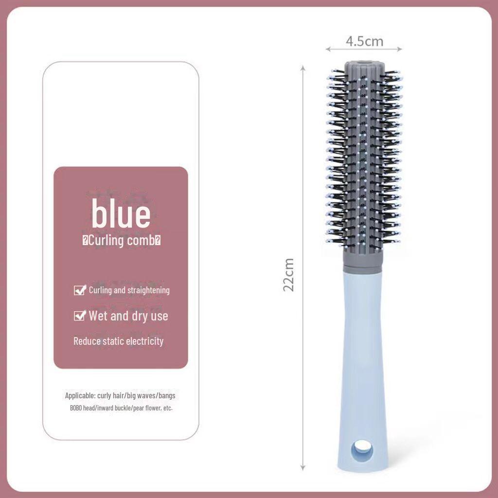 

Женский роликовый гребень для длинных волос - пушистый щипцы для завивки Airbag синий