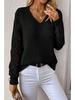 Spring/Autumn Women's Long Sleeve Hollow Knitted Pullover Sweater