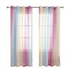 Modern Gradient Color Tulle Curtains Living Room Decoration Ombre Voile Window Drapes Kitchen Bedroom Panels Curtain With Eyelet Sheer Polyester