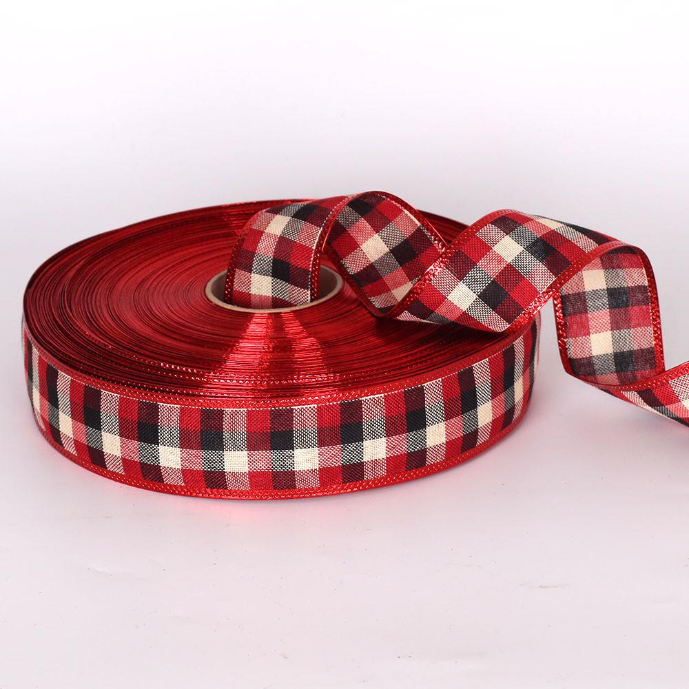 Charming 2m Scottish Plaid Christmas Ribbon Versatile Fabric For Stylish Trees