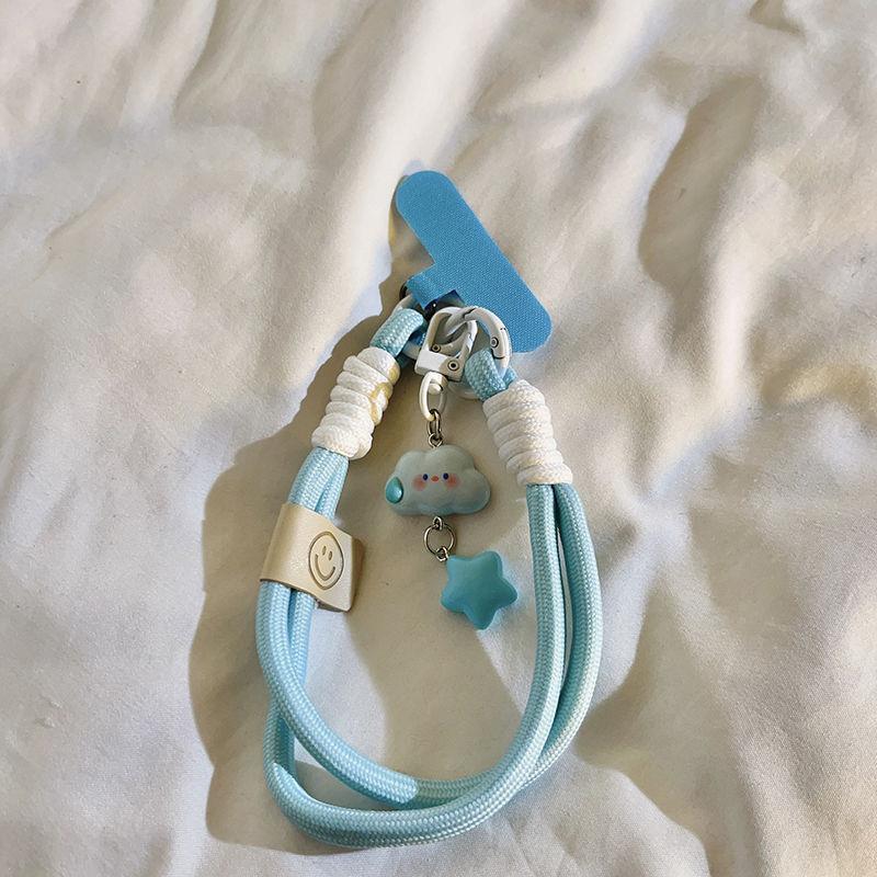 Ins Speechless Universal Cloud Star Wrist Strap Lanyard: Mobile, Camera, Keychain Accessory
