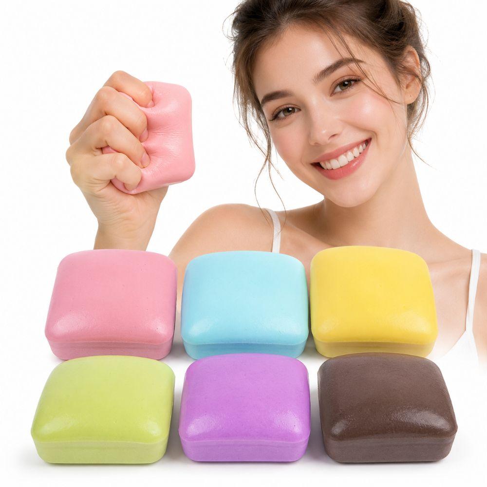 Simulation Square Bread Squeeze Toy Anxiety Relief Decompression Pinch Toy Office Gift
