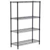4-layer Plastic Coated Iron Shelf Without Wheels For Organizing Displaying Accessories Products