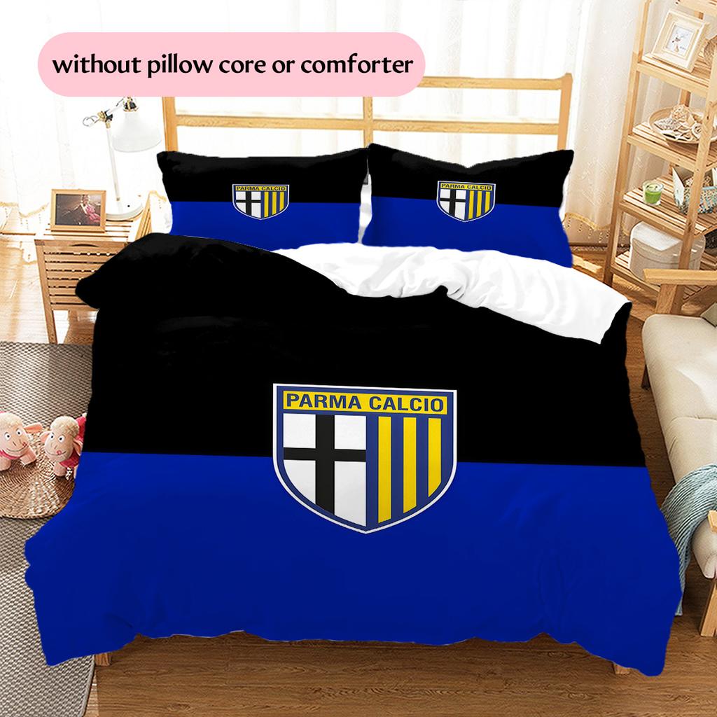 Parma Calcio 1913 Pattern Bedding Quilt Set  Home Decoration  Gift (1 * duvet cover + 2 * pillowcase  without core).xwn