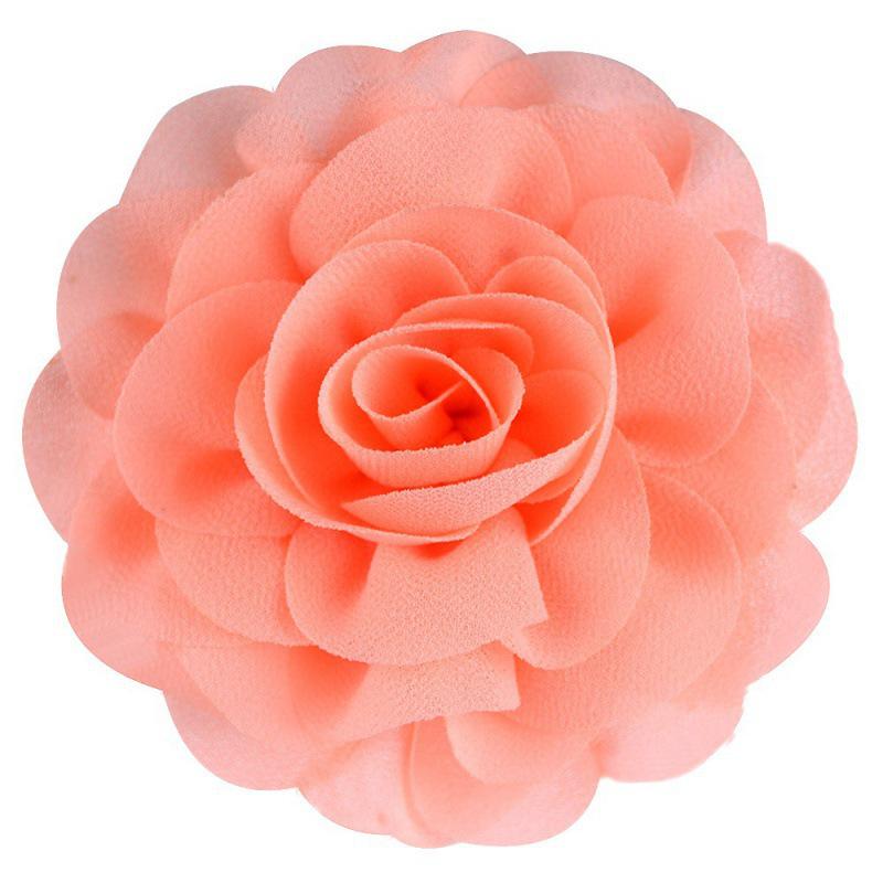 8cm Handmade Pearl Chiffon Rose Flower for Shoes, Hats, Clothing, and Headwear Accessories