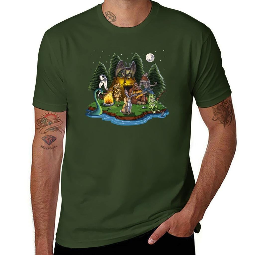 Cryptozoology Cryptids Camping Tshirt plain sports fans boys whites heavyweights mens graphic tshirts big and tall