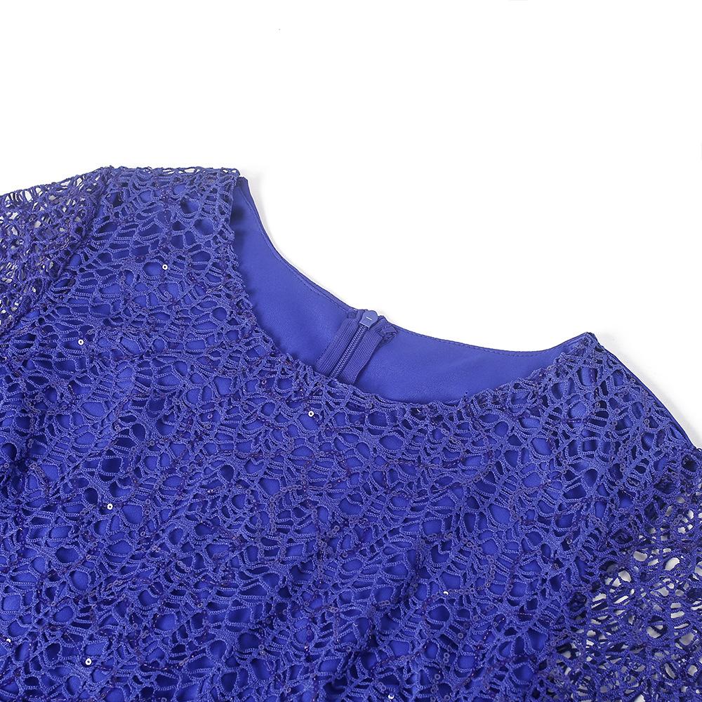 2023 Elegant Lace Chiffon Dress for African European Plus Size Women