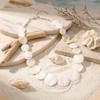 Vacation Style White Shell Disc Necklace for Women Luxury Round Seashell Beaded Collarbone Chain Minimalist Versatile Jewelry