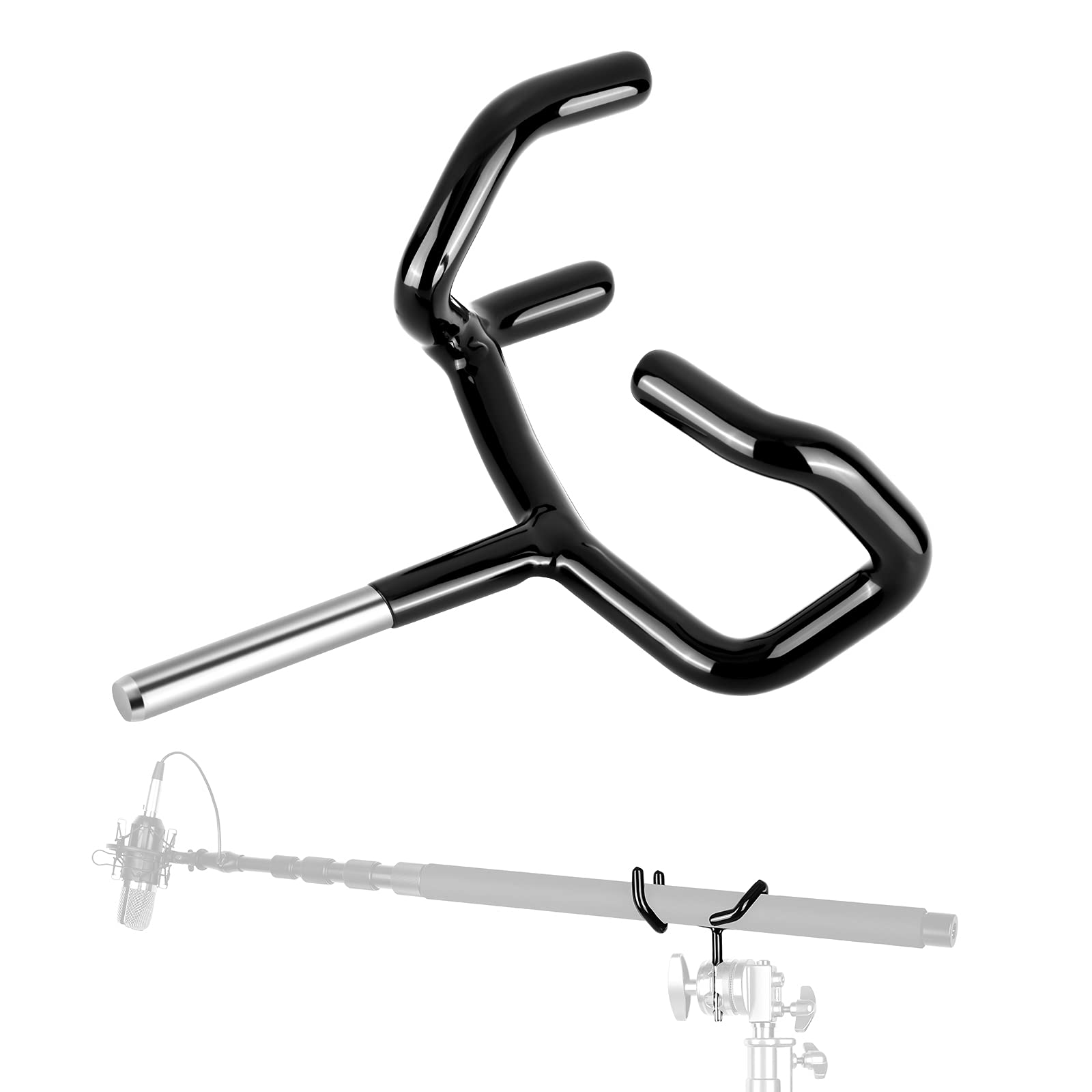 Neewer Metal Microphone Boom Support Holder Compatible with C-Stand and Microphone Stand Black