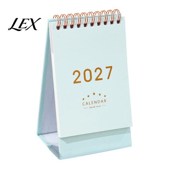 Monthly Organizer for Desk 2027 Calendar, Standing Flip Desktop Minimalist Gold Foil Cover Academic Year Calendar Planner, Thick Paper Note