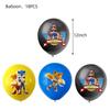 New Cartoon Sonic Party Supplies Boys Birthday Party Disposable Tableware Set Paper Plate Cup Napkin Balloon Baby Shower Decor