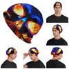 Skull Bone Skeleton Blue Fire Skull Men Women Adult Beanies Caps Knitting Bonnet Hat Warm Autumn Winter Outdoor Skullies Hats