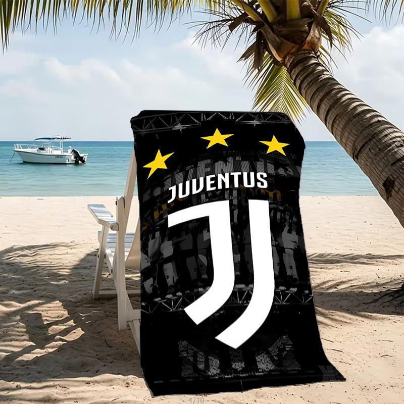 Beach Towel with Juventus FC Logo Pattern - Soft,absorbent,machine Washable Lightweight&Modern,swimming,Travel Essentials