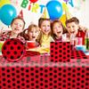 Marienkäfer Geburtstag Dekoration Partyzubehör Tischdecke Becher Kinderspielzeug Rot und Schwarz Niedliches Spielzeug Kinder Babyparty Zubehör