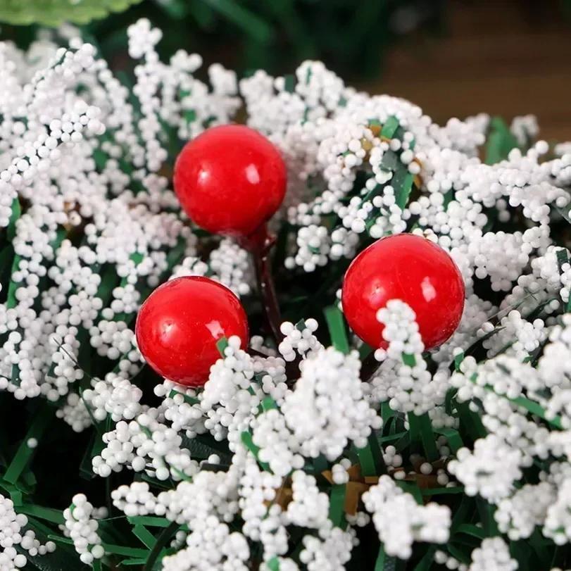 Artificial Berries Red Gold Silver Cherry Mini Fake Berry Pearl Beads Home DIY Christmas Wreath New Year Party Gifts Decorations