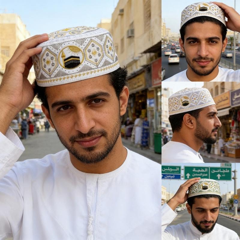 Bestickte jüdische Kippa Totenkopf-Abdeckung Traditionelles Design Leicht für religiöse Zeremonien und den täglichen Gebrauch