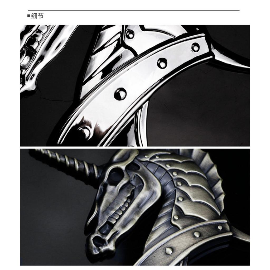 2 Stück 3D Metall Antikes Kriegspferd Abzeichen Aufkleber Tier Einhorn Emblem Aufkleber Auto Automobil Styling Zubehör