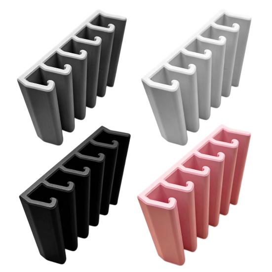 Under Cabinet Pot Lid Storage 5-Slot Organizer, Space Saving Vertical Hanging Rack, 3D Universal Rack for Round And Square Lids Print Resin
