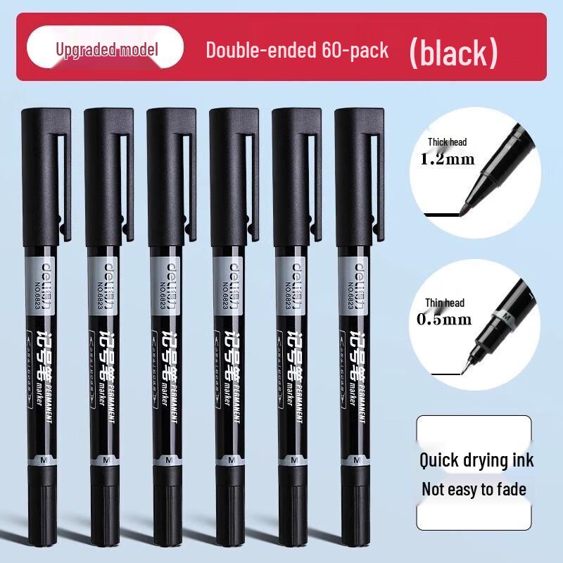 Deli Dual-Tip Oil-Based Marker Pen