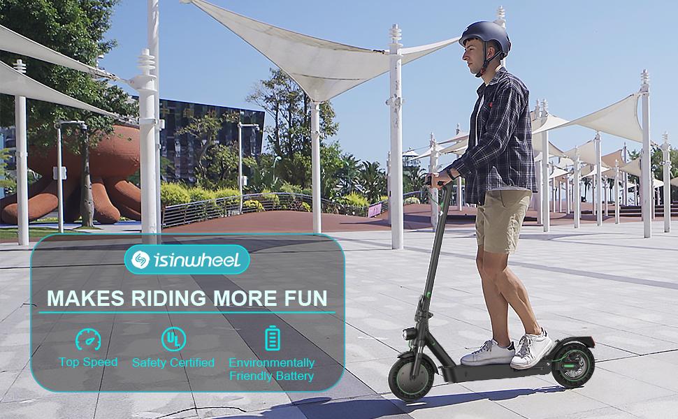 Isinwheel S9 MAX Electric Scooter - 500W Motor, 40KM Range, 10" Honeycomb Tires, Foldable & Lightweight for Urban Commute