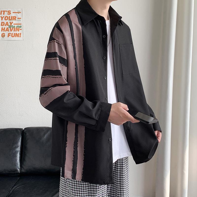 Men's Long Sleeve Hong Kong Style Versatile Shirt
