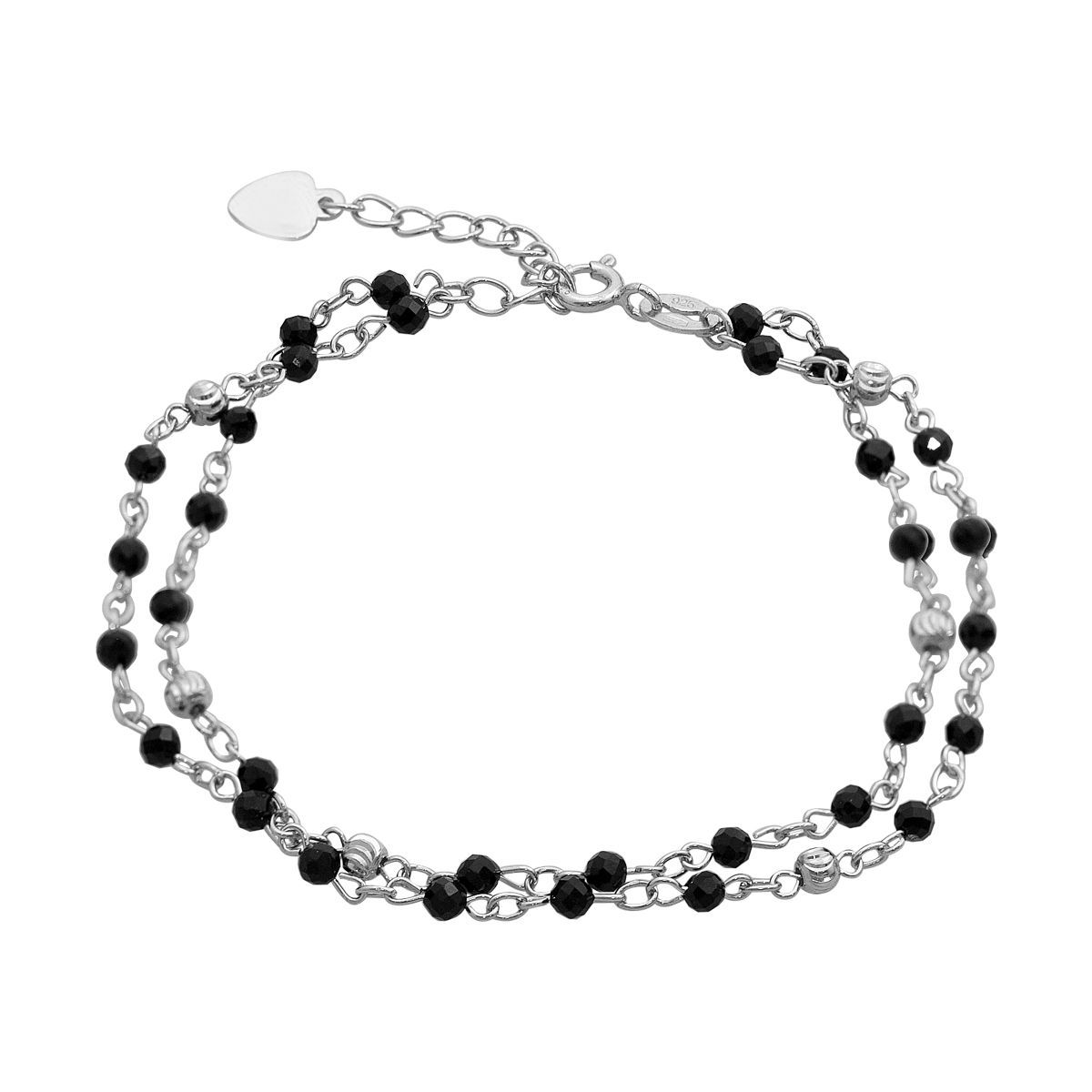

Silver bracelet with natural spinel, product weight 3 g (2175568) 17-20cm