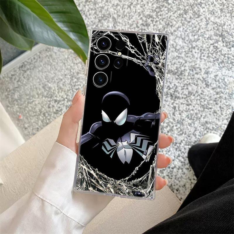 Funda Transparente Marvel Spiderman Venom S26 Para Samsung Galaxy S26 S25 Ultra S24 S22 S26 Plus S20 S23 S21 S25 FE 5G Cubierta Transparente