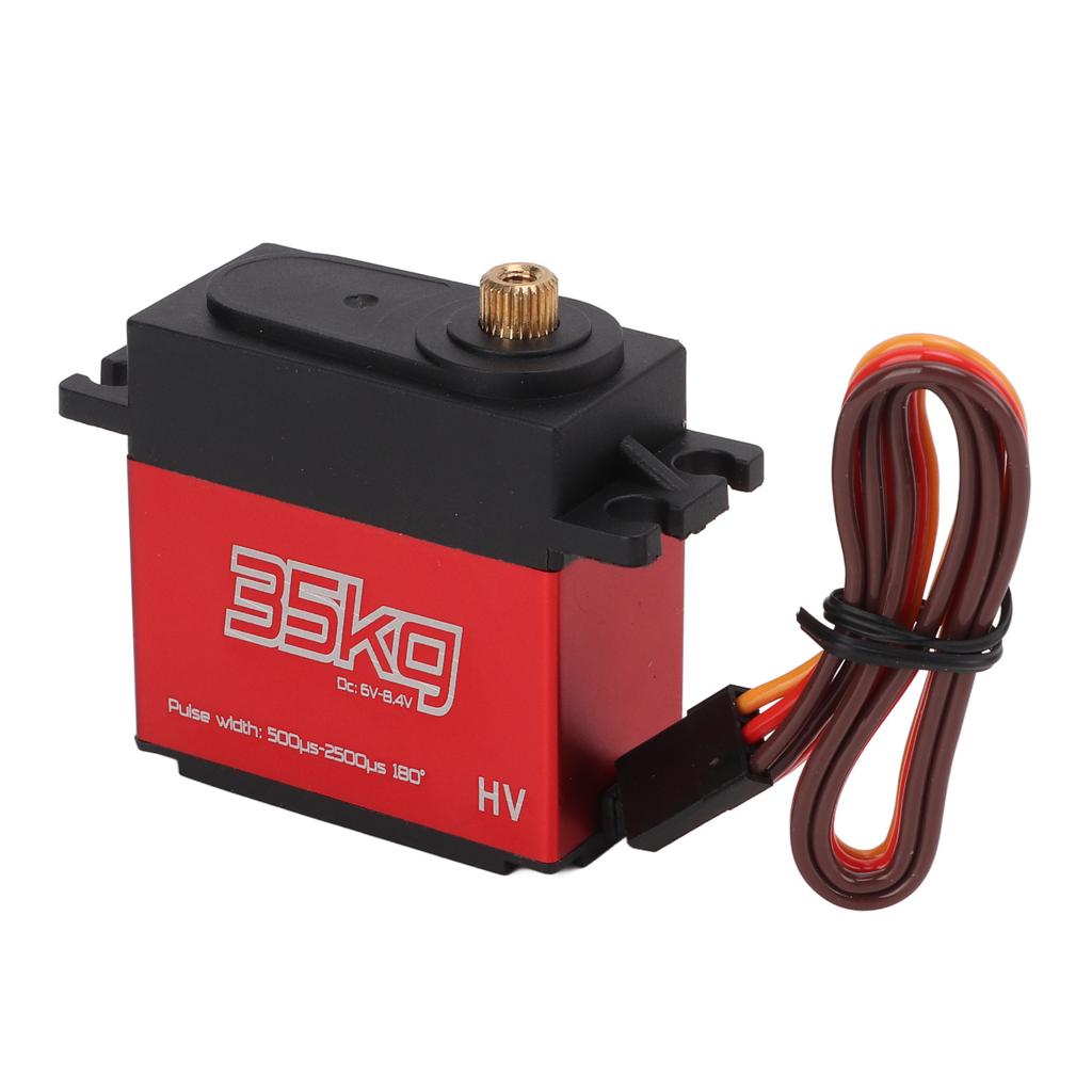 2Pcs 35kg High Torsion Coreless Motor Servo Full Metal Gear with Metal Steering Gear Arm for 1 8 1 10 Remote Control