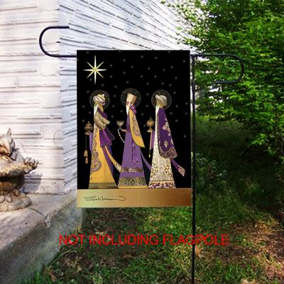 New Three Kings Gold Star Wise Men Christmas House Garden Flag Yard Banner
