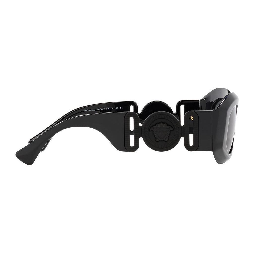 Versace Logo Design Irregular Frame Sunglasses Women Sunglasses Black O4425UO53608754ONUL