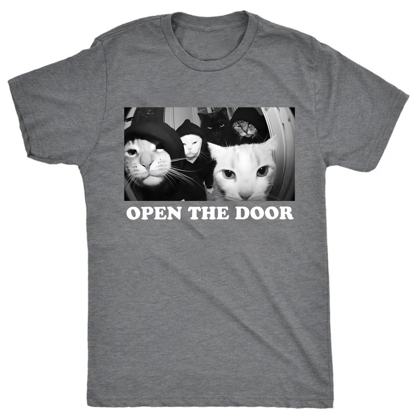 Funny Cat Gang Vinage Graphic Unisex T-shirt, Funny Kitty Graphic Tee, Sarcastic Cat Meme Shirt, Gift For Men, Novelty Cat Meme Tee S